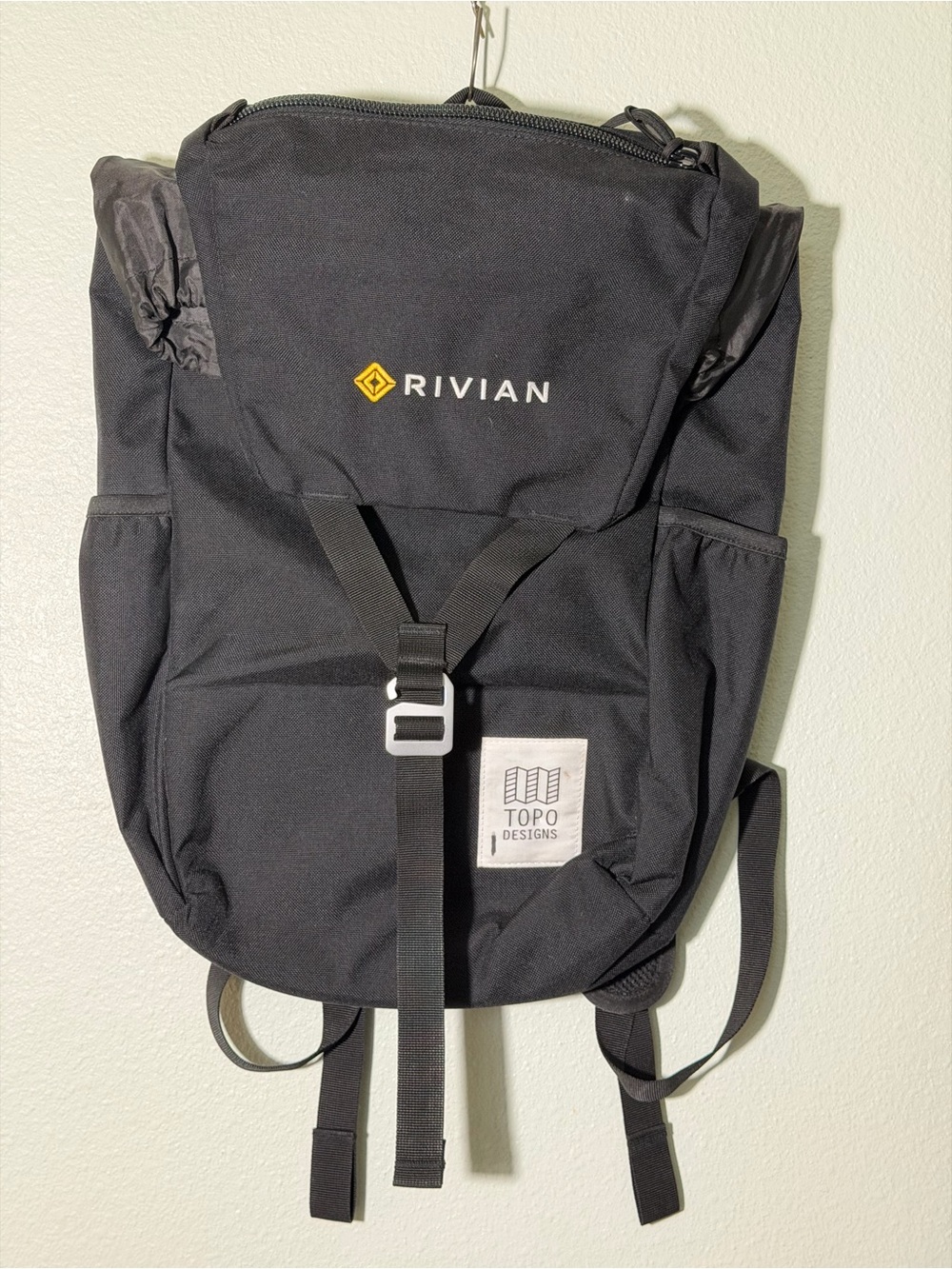 Rivian Topo Designs Black Adjustable Strap Outdoor Backpack
